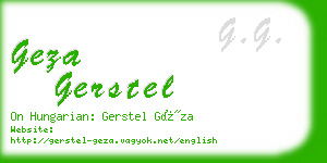 geza gerstel business card